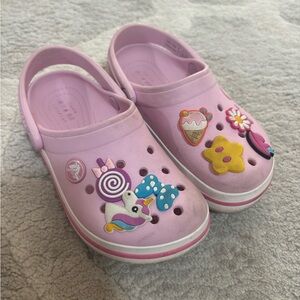 CROCS Kids Light Purple Clogs with Whimsical Charms